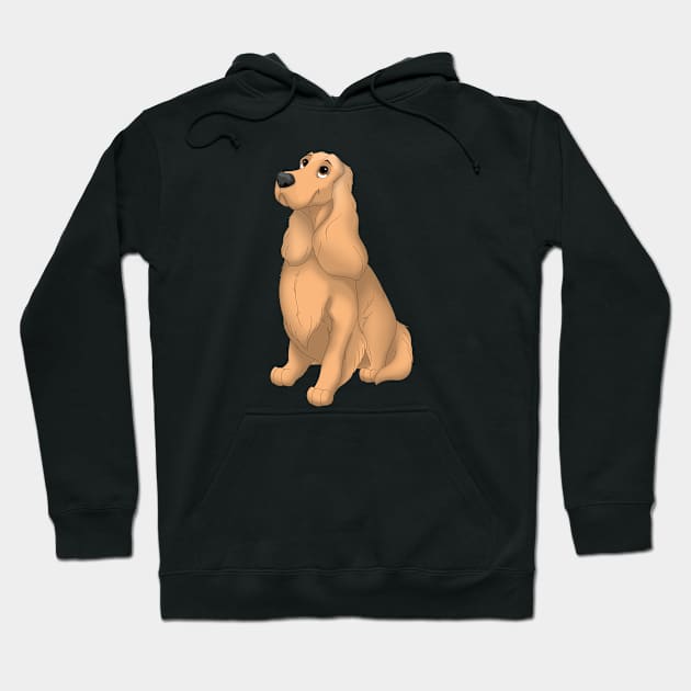 Red English Cocker Spaniel Dog Hoodie by millersye